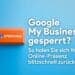 Orange Taste Sperrung-Taste und Text: Google My Business gesperrt? Holen Sie sich also Ihre Online-Präsenz zurück!.